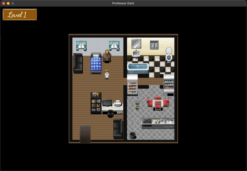 Screenshots of the Professor Dark game